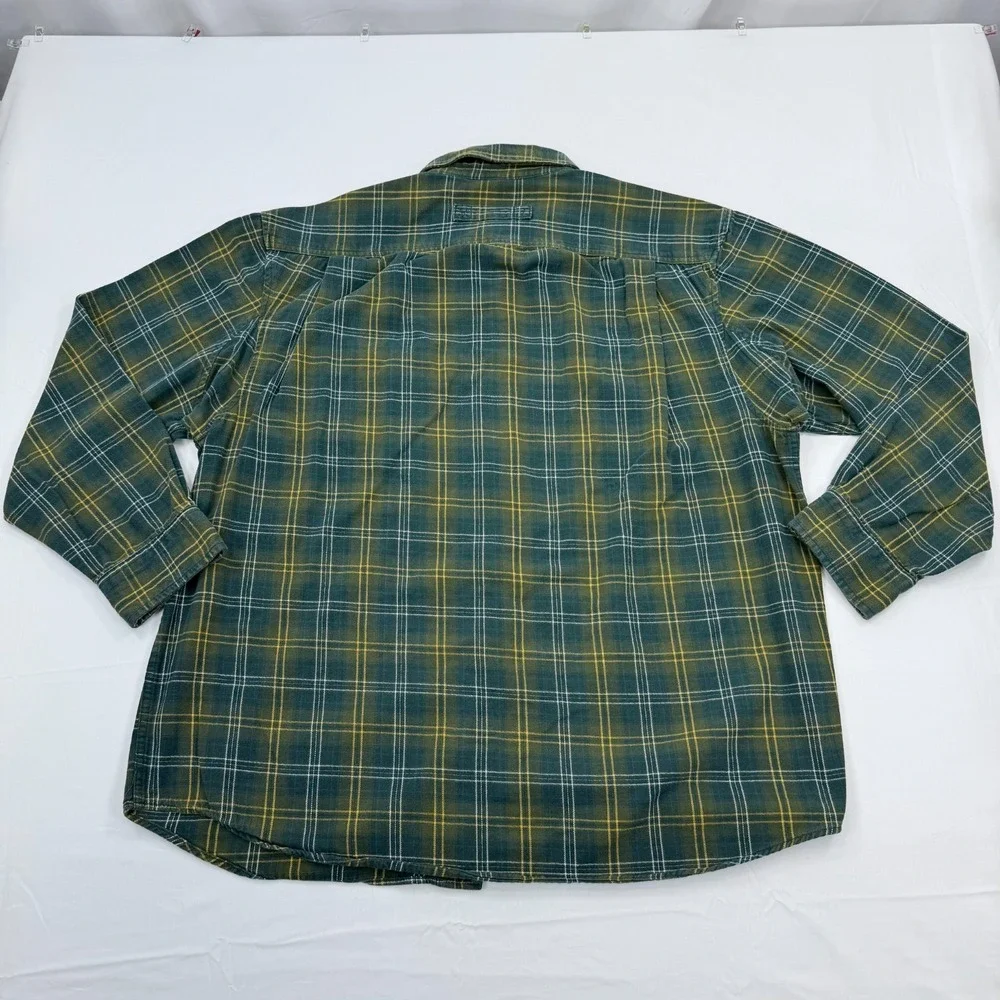 Duluth Trading Free Swinging Flannel Shirt Mens XL Green Plaid Relaxed 52007‎ - Picture 2 of 6